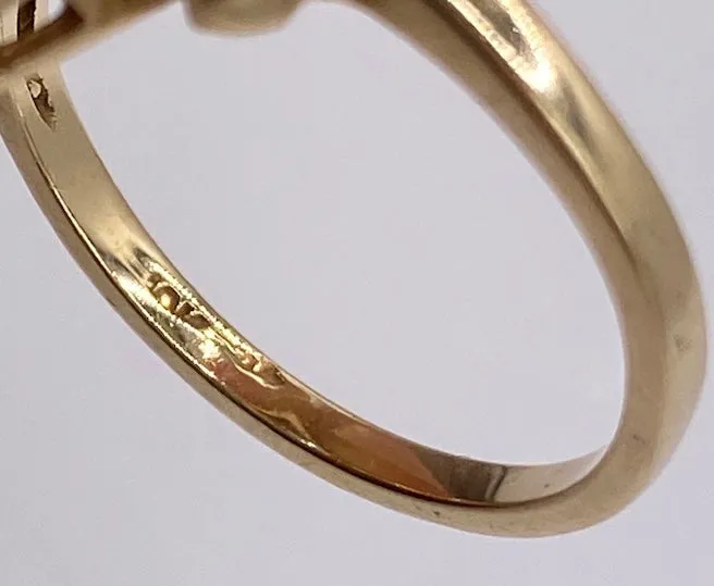10k Yellow Gold Large 3ct Marquise Peridot Ring Sz 6