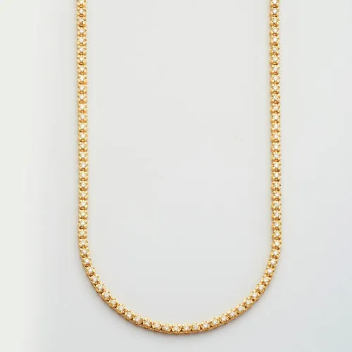 10KY 3.90CTW DIAMOND BUTTERCUP TENNIS NECKLACE