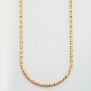 10KY 3.90CTW DIAMOND BUTTERCUP TENNIS NECKLACE