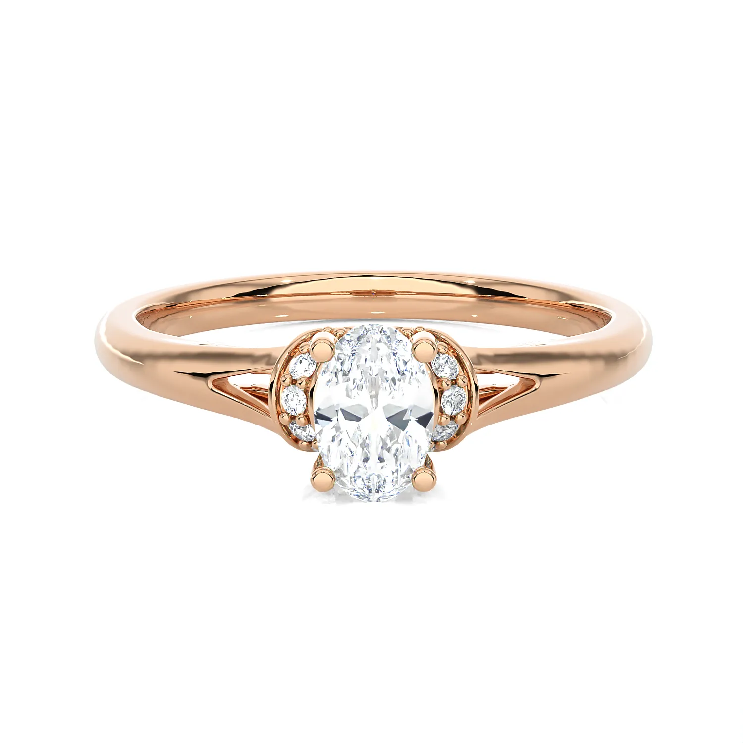 1/2 ctw Oval Lab Grown Diamond Solitaire Engagement Ring