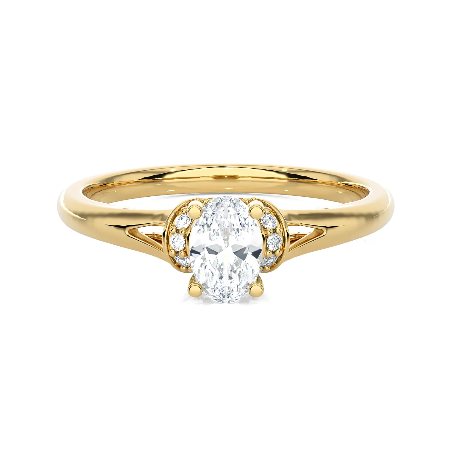 1/2 ctw Oval Lab Grown Diamond Solitaire Engagement Ring