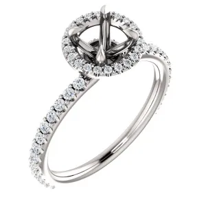 14K Halo Style Engagement Ring