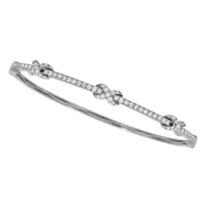 14k White Gold 1.26 Cts. Diamond Bangle Bracelet