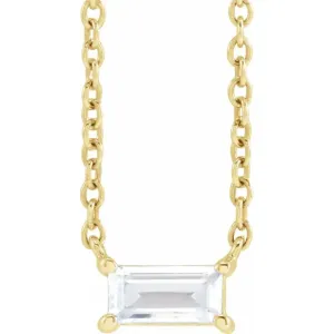 14K Yellow Gold 1/3 CT Lab-Grown Diamond 16-18" Necklace