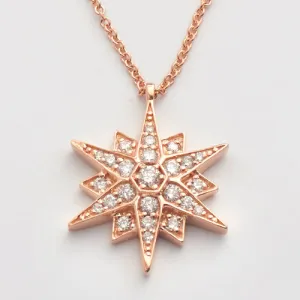 14KR 0.25CTW DIAMOND - STAR NECKLACE
