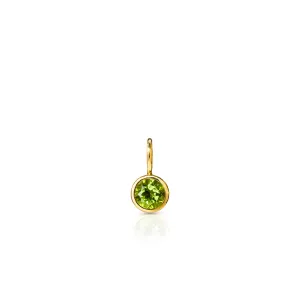 14KT Yellow Gold Peridot Bezel Charm