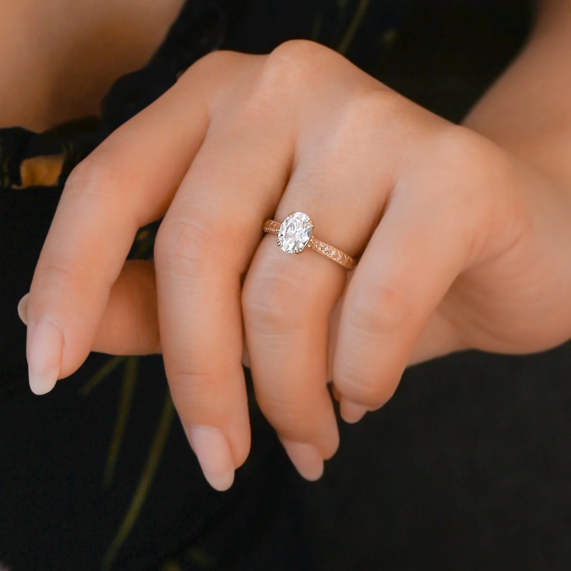 1.5ct Oval Moissanite Valentina Ring