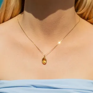 18ct Gold Citrine Bezel-Set Charm, 3.65ct