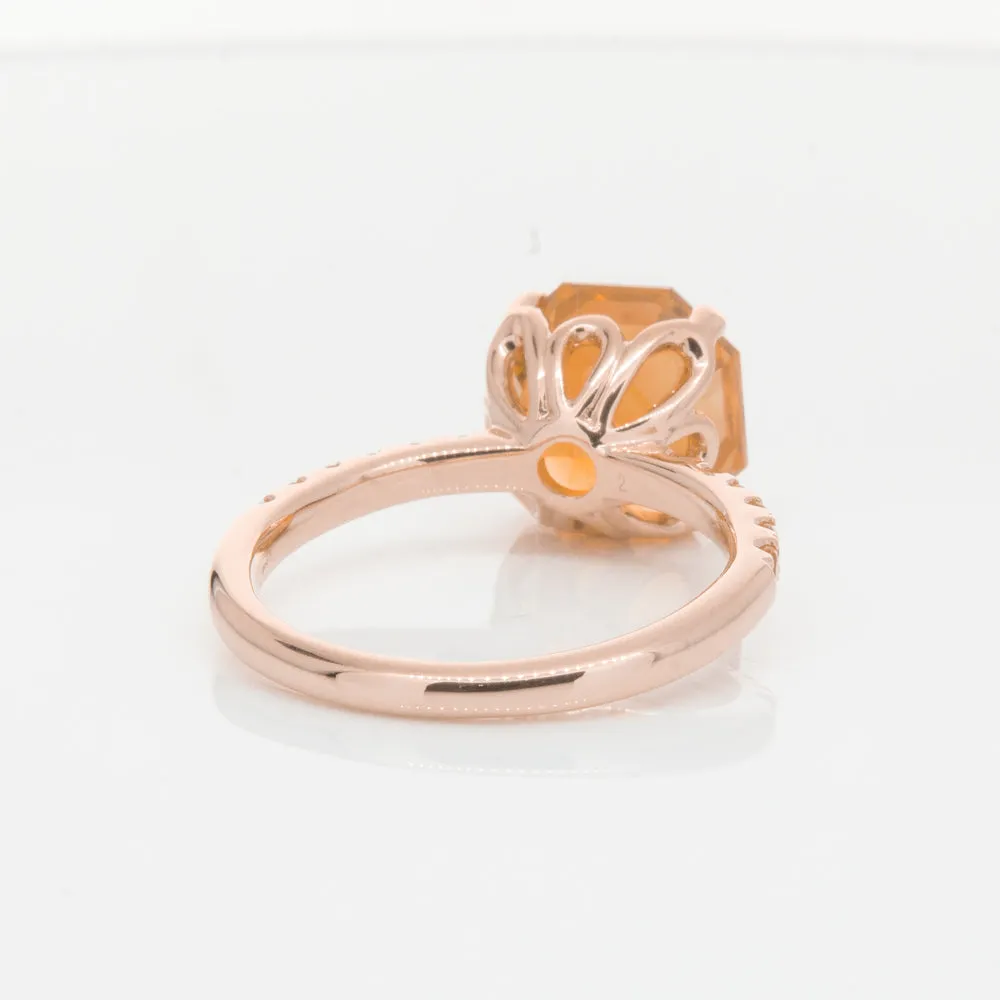 18ct Rose Gold Citrine Octavus Ring