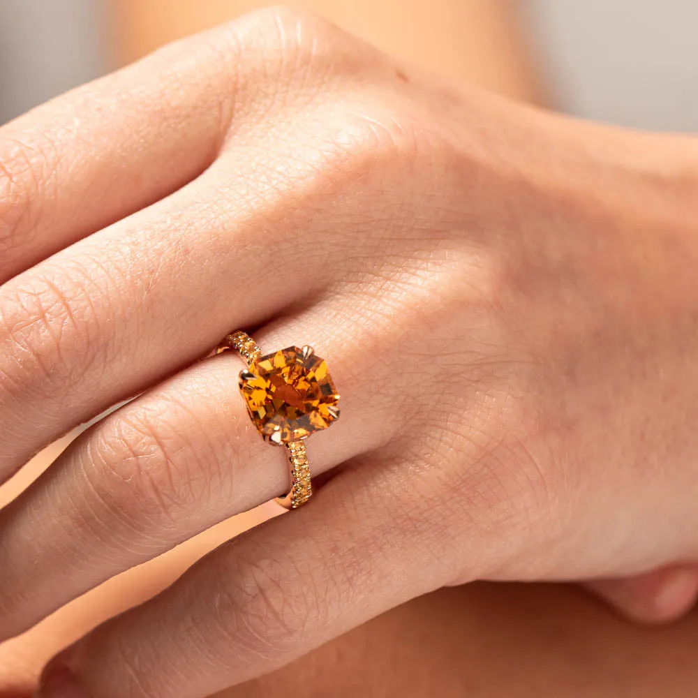 18ct Rose Gold Citrine Octavus Ring
