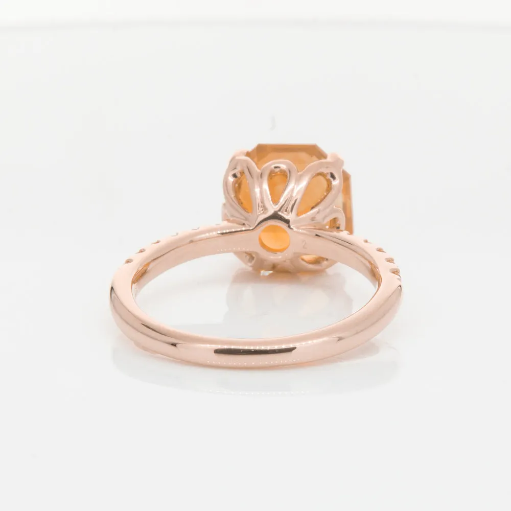 18ct Rose Gold Citrine Octavus Ring