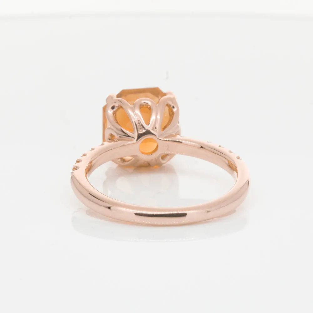18ct Rose Gold Citrine Octavus Ring