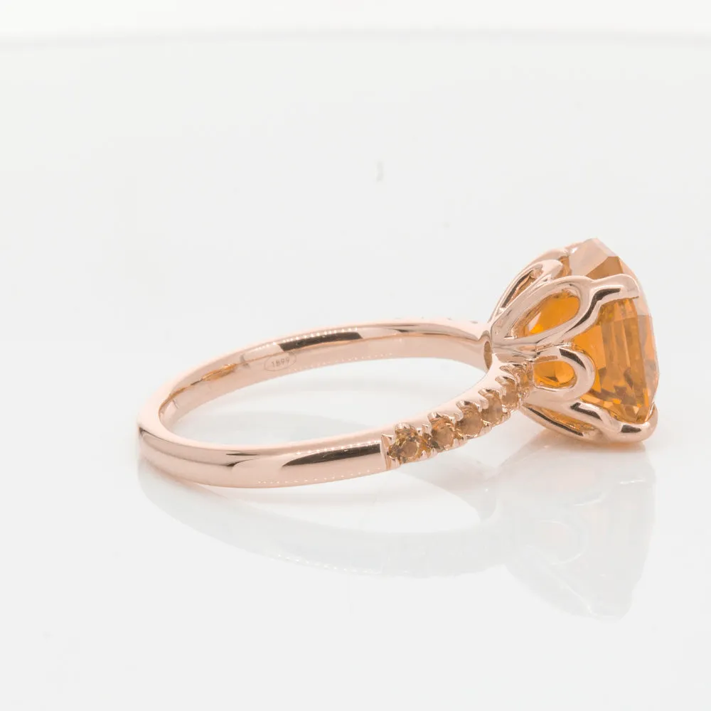 18ct Rose Gold Citrine Octavus Ring
