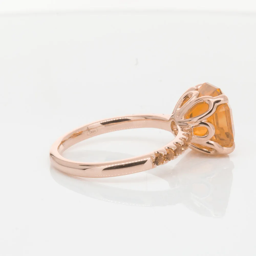 18ct Rose Gold Citrine Octavus Ring