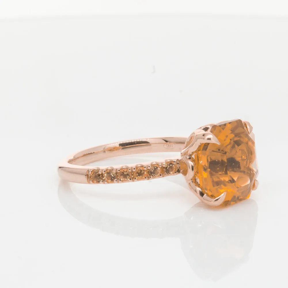 18ct Rose Gold Citrine Octavus Ring