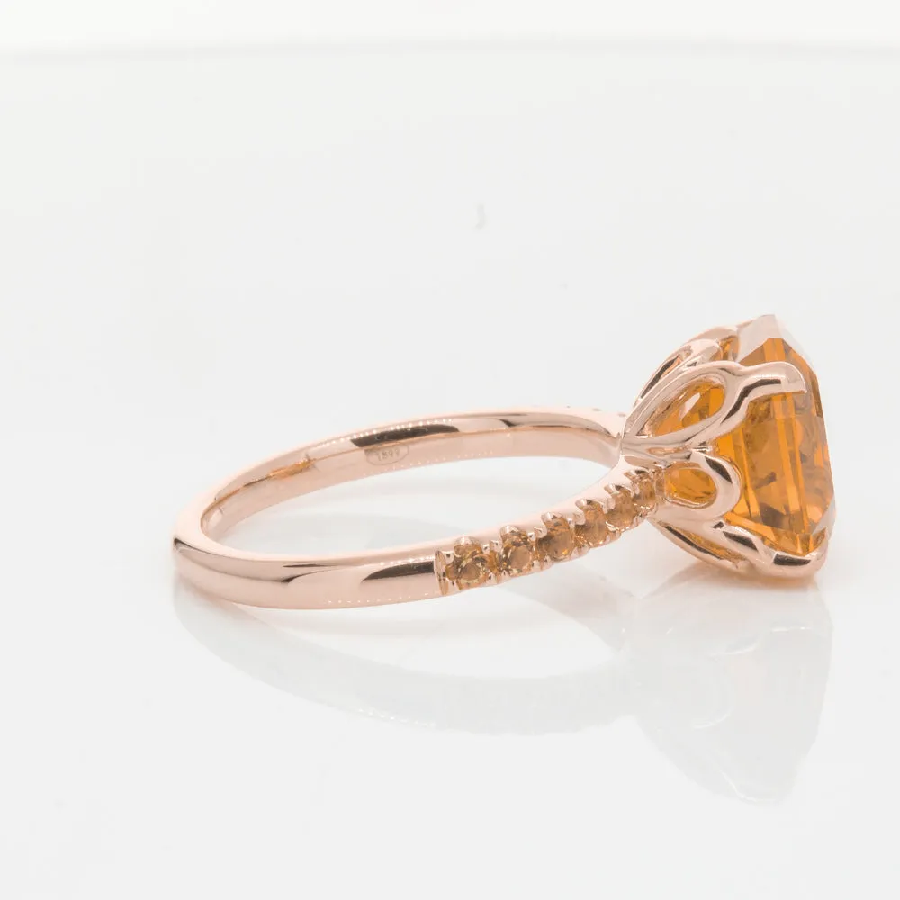 18ct Rose Gold Citrine Octavus Ring