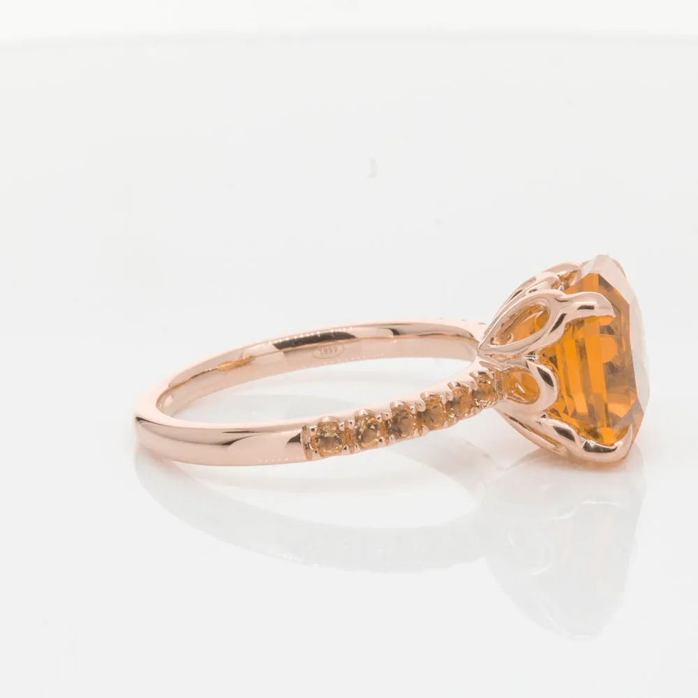 18ct Rose Gold Citrine Octavus Ring