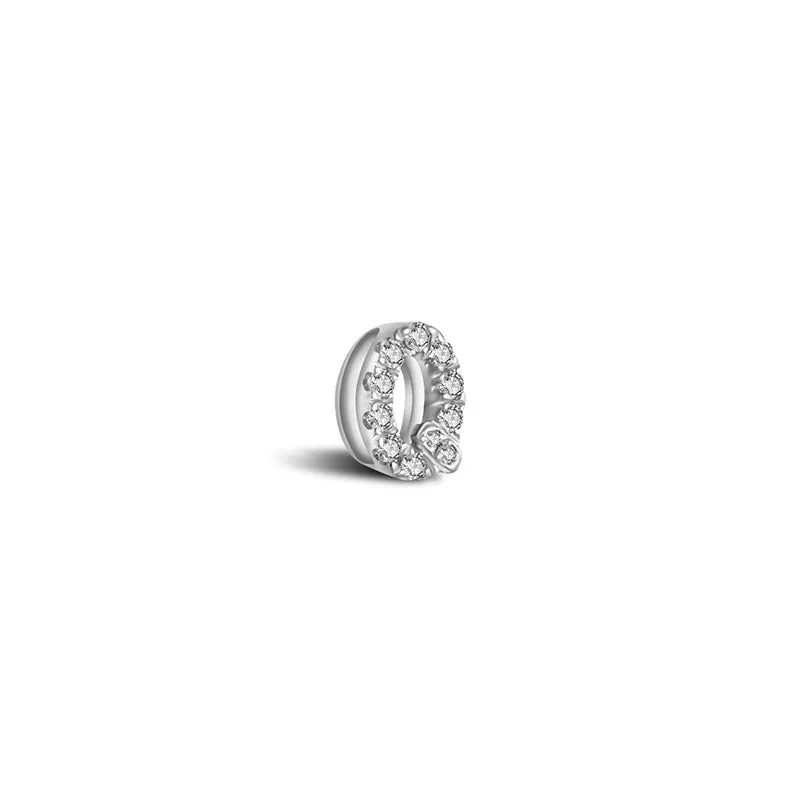 18k Gold Initial Letter "Q" Diamond Pendant