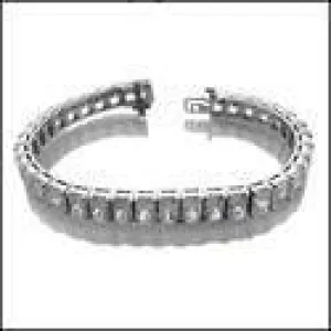 19 Ct Radiant Tennis Cubic Zirconia CZ Bracelet