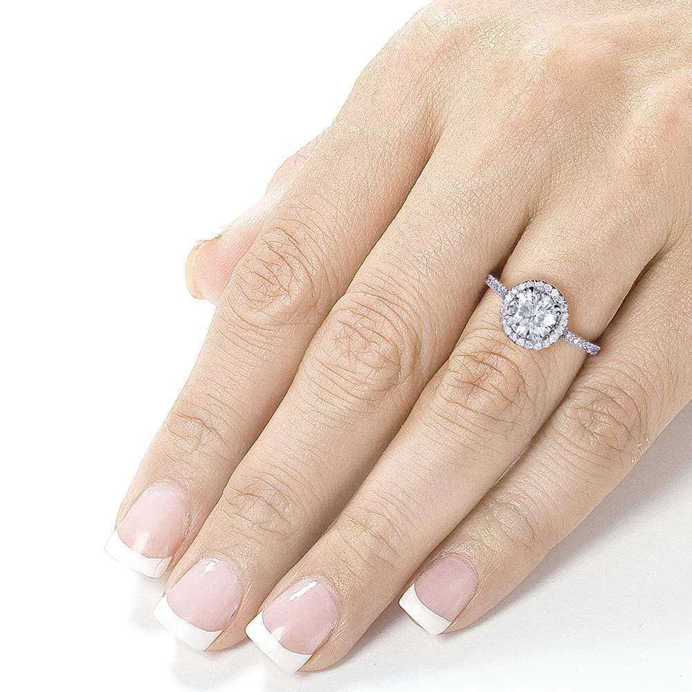 1ct Natural Diamond Halo