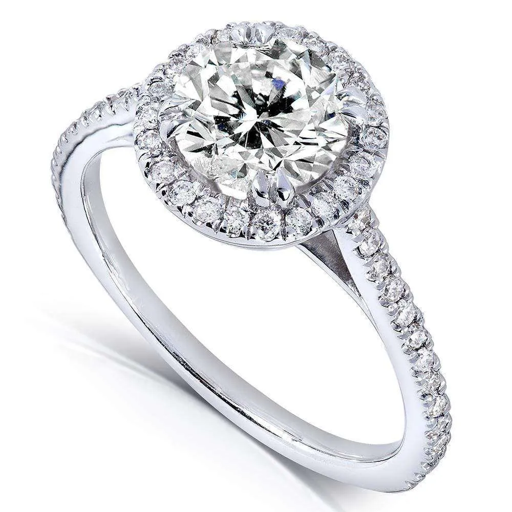 1ct Natural Diamond Halo