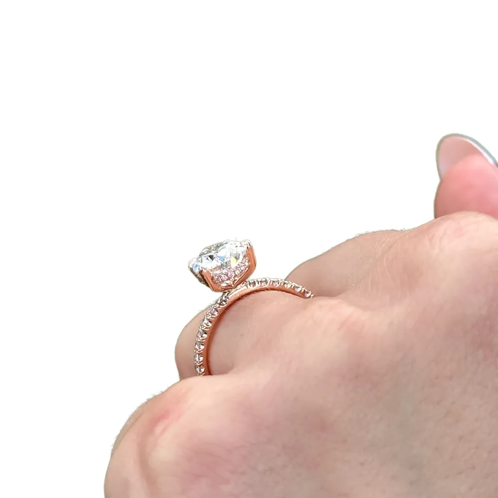 3.08 Carat Pear Lab Grown Diamond Engagement Ring | Engagement Ring Wednesday