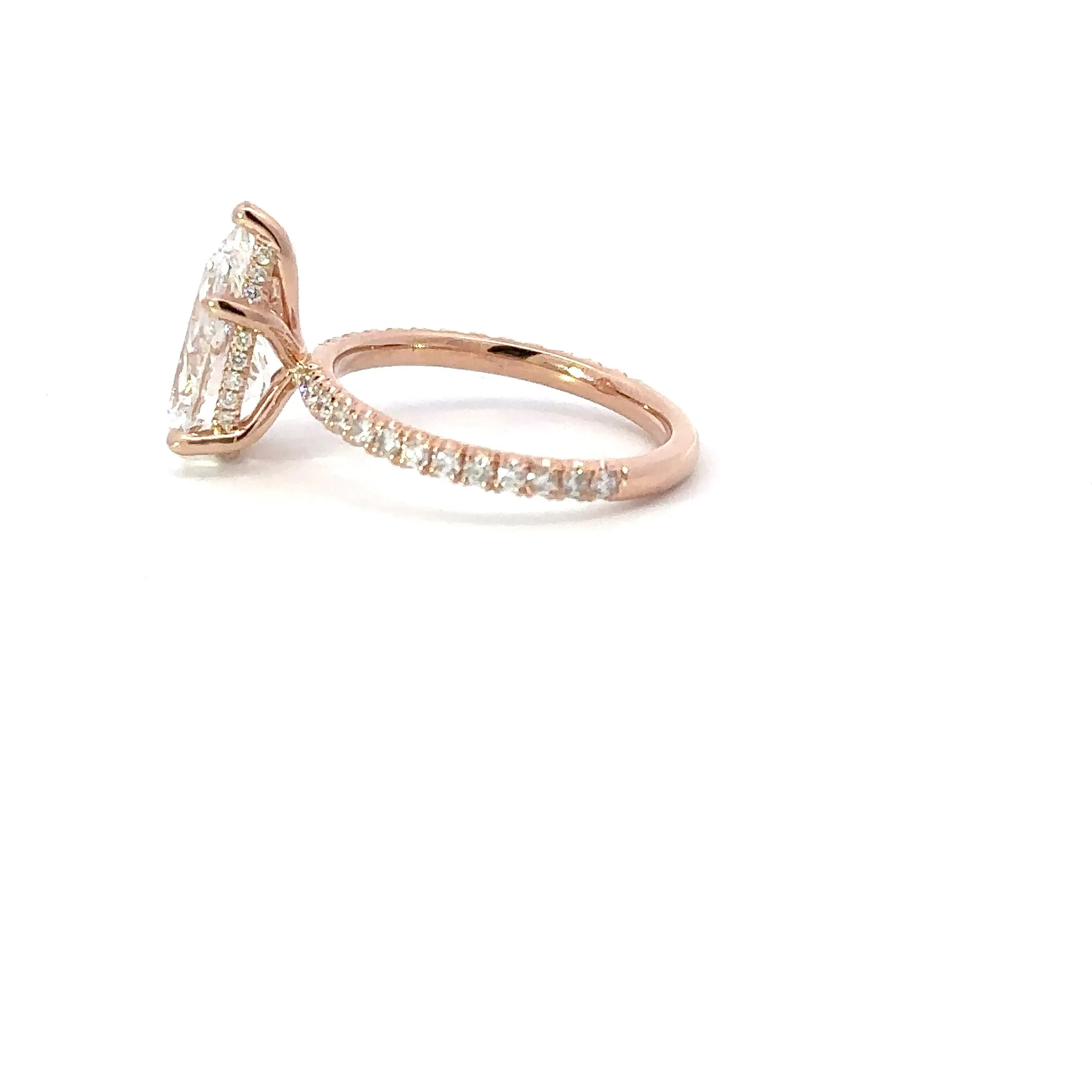 3.08 Carat Pear Lab Grown Diamond Engagement Ring | Engagement Ring Wednesday