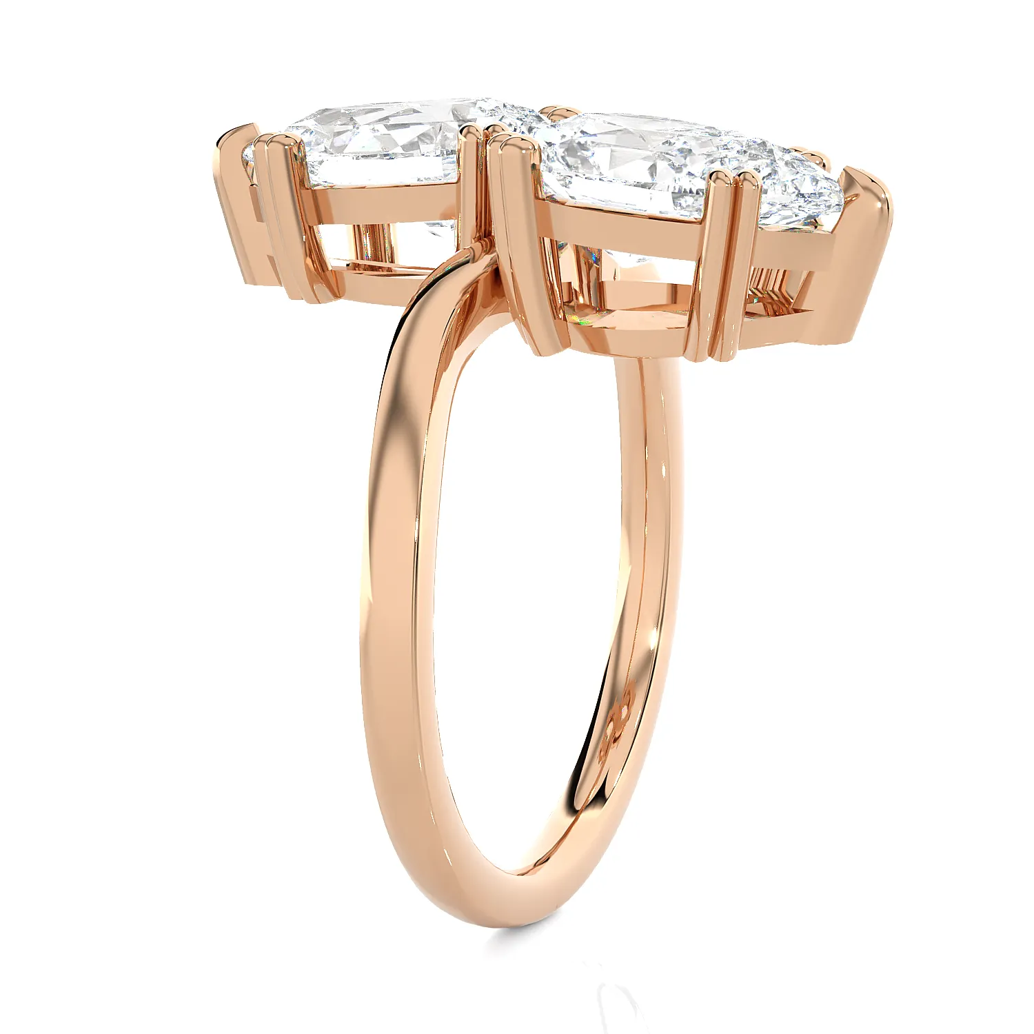 4 ctw Pear-Shaped Lab Grown Diamond Ring