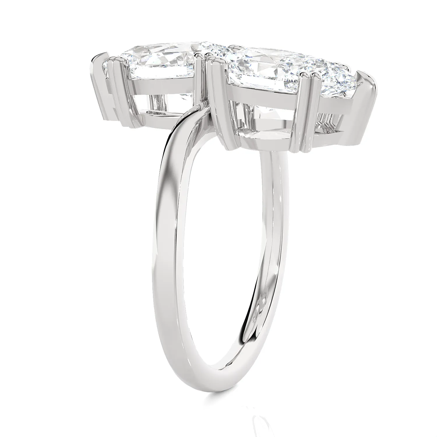 4 ctw Pear-Shaped Lab Grown Diamond Ring