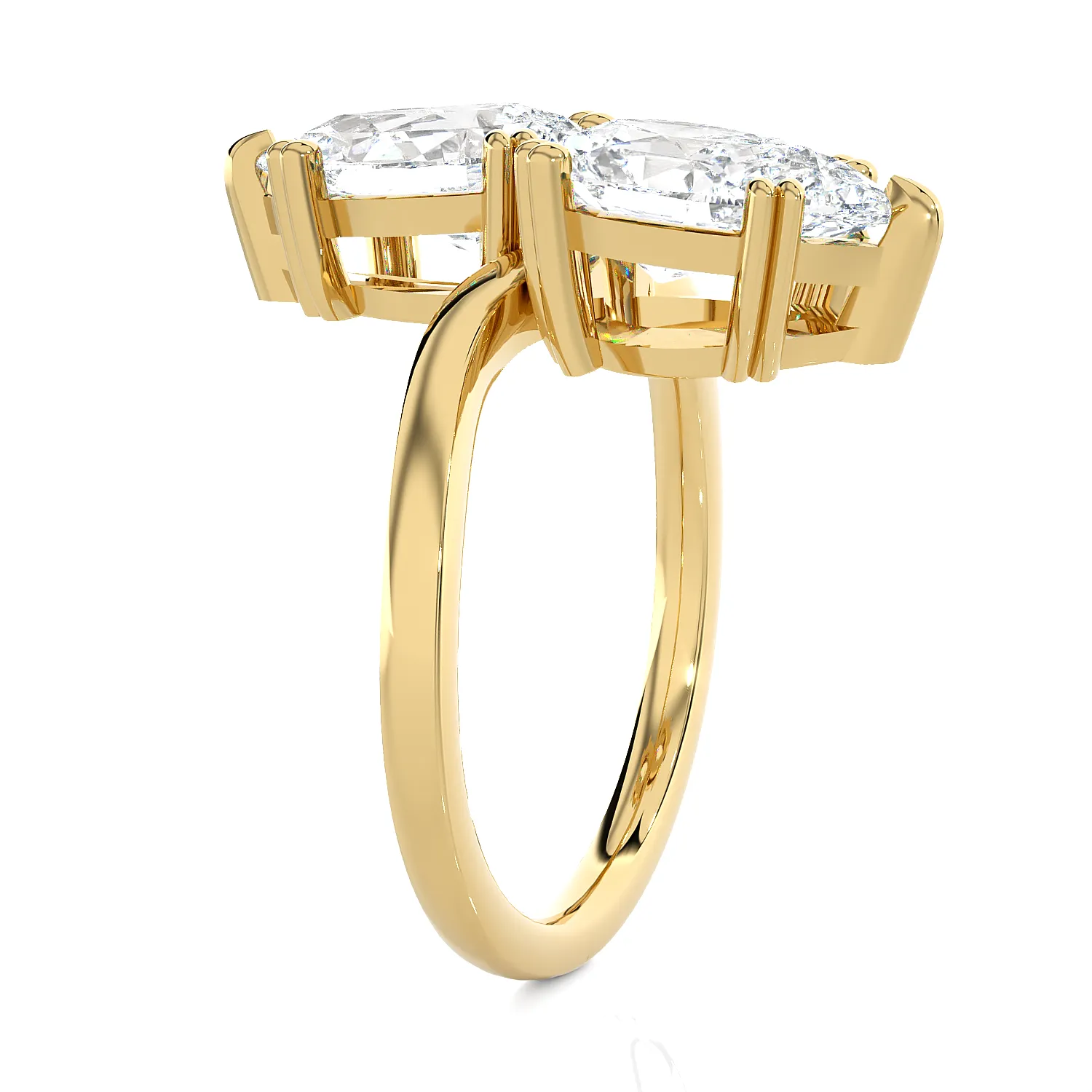 4 ctw Pear-Shaped Lab Grown Diamond Ring