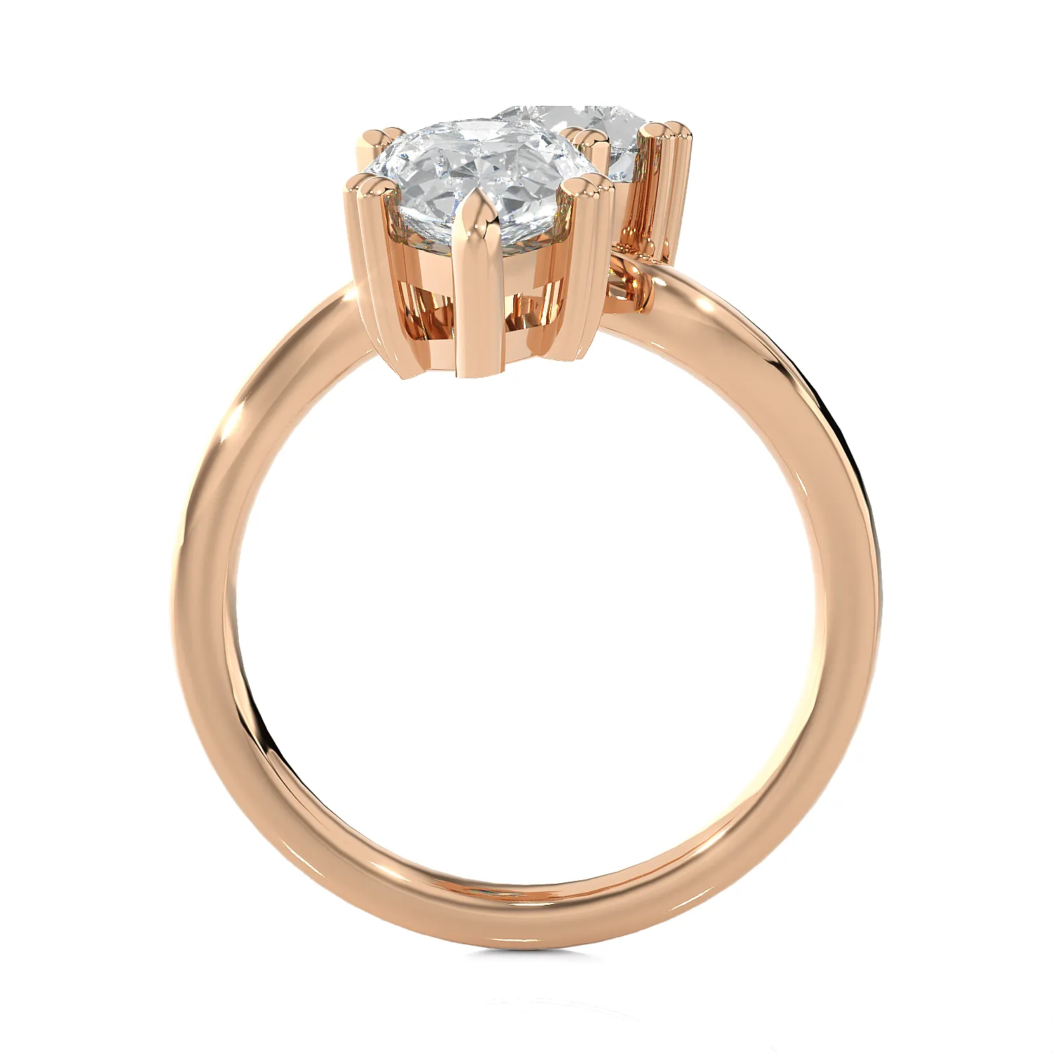 4 ctw Pear-Shaped Lab Grown Diamond Ring