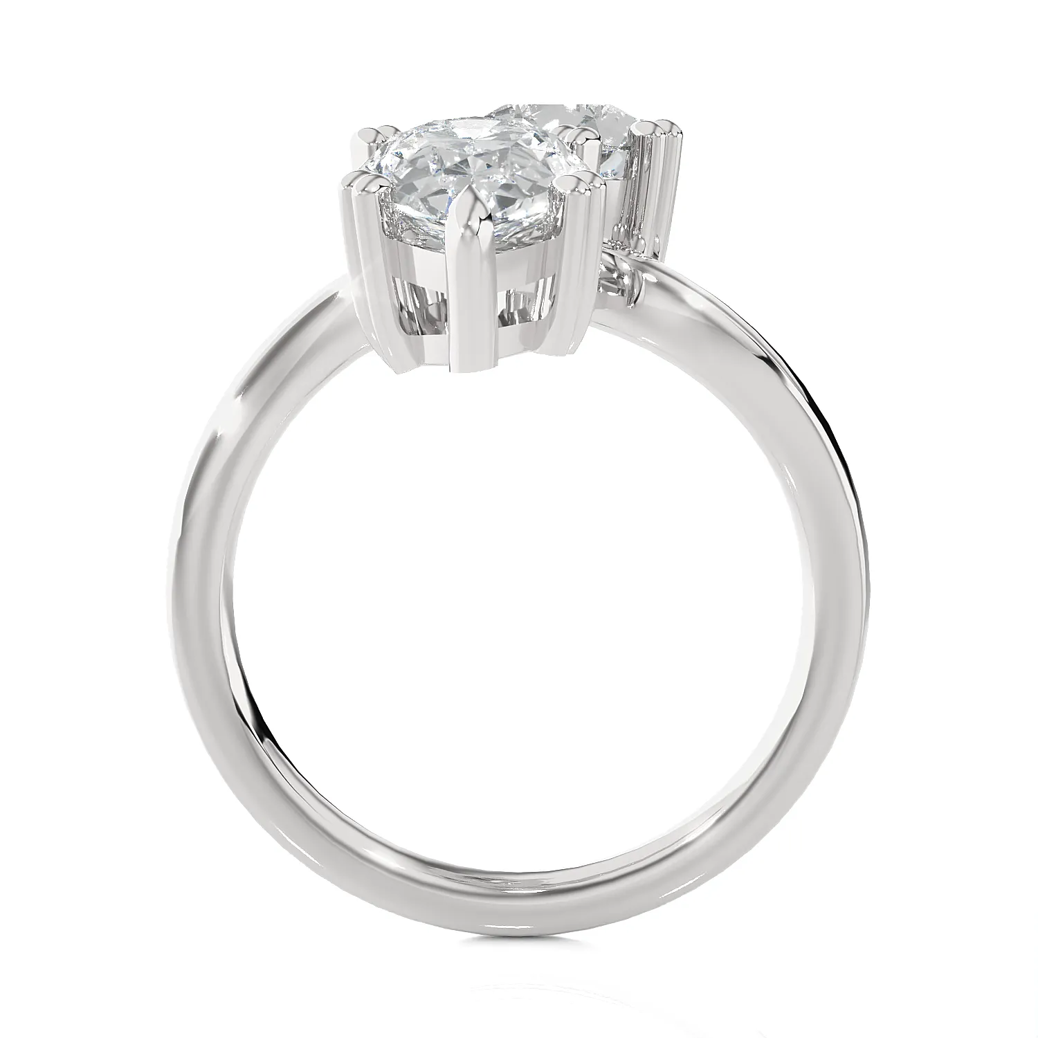 4 ctw Pear-Shaped Lab Grown Diamond Ring