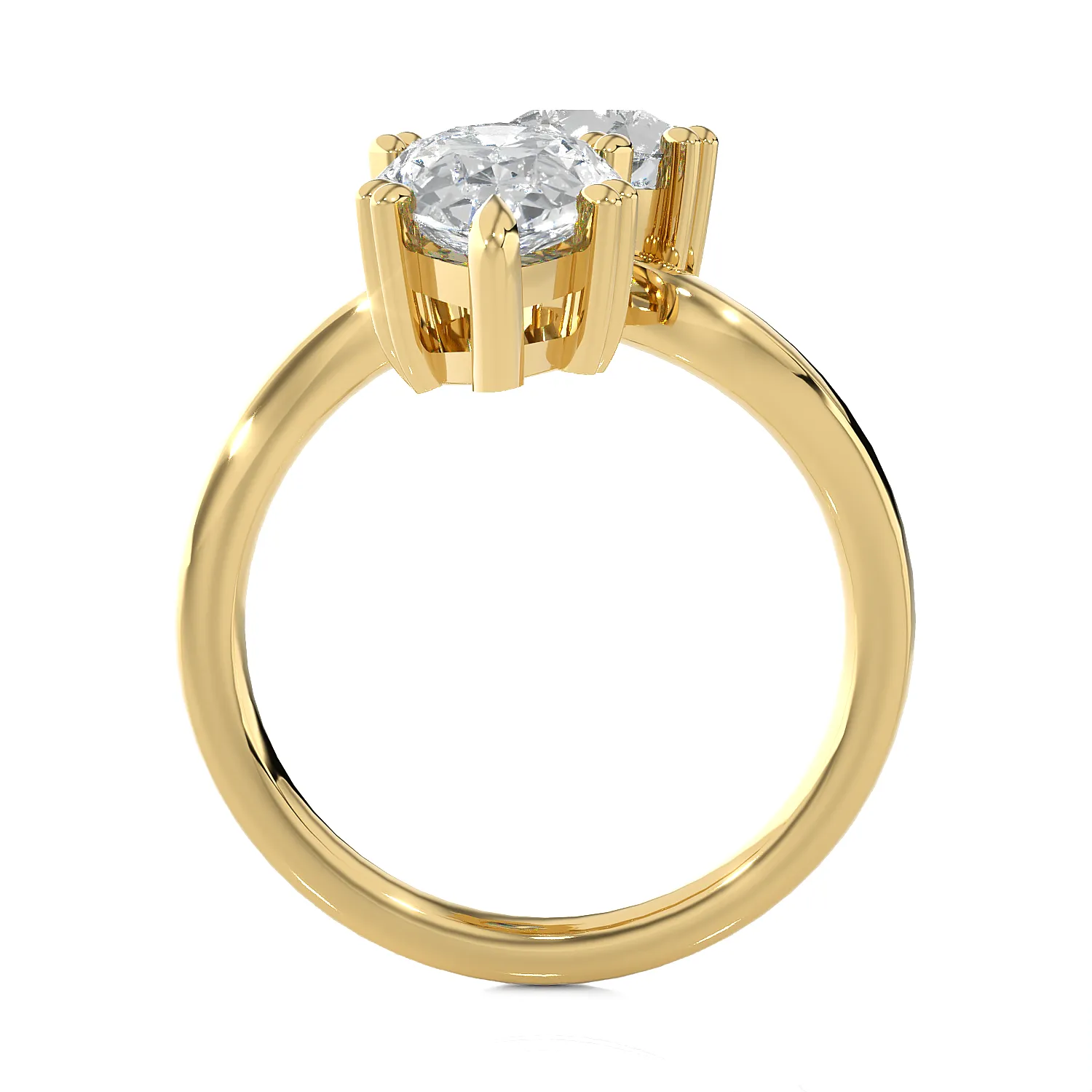 4 ctw Pear-Shaped Lab Grown Diamond Ring