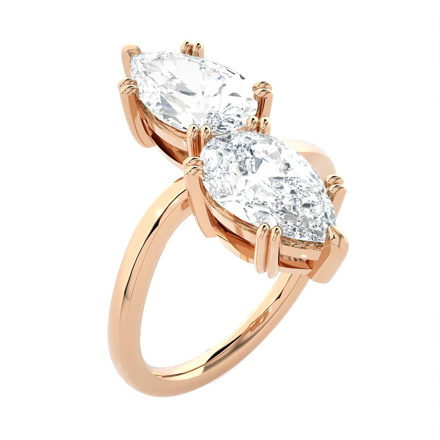 4 ctw Pear-Shaped Lab Grown Diamond Ring