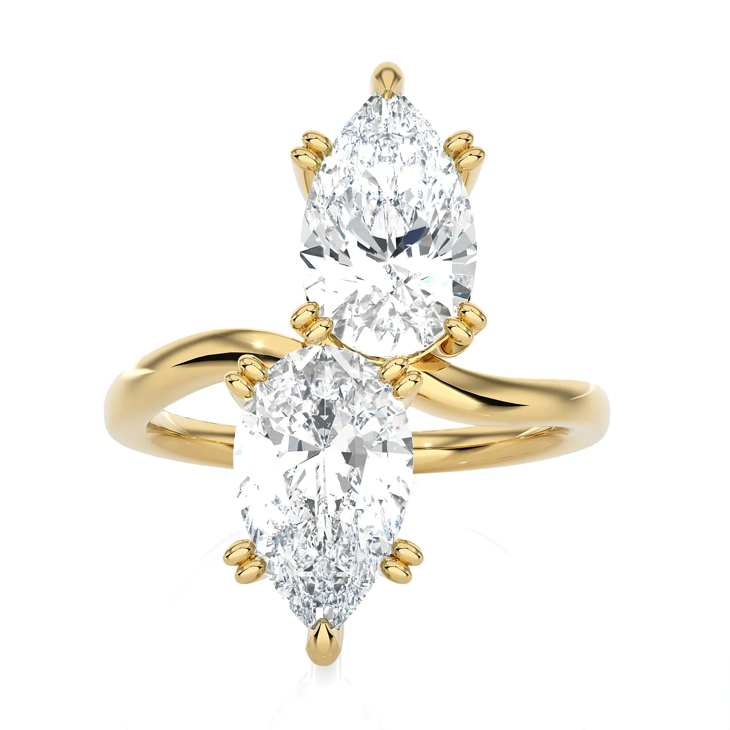 4 ctw Pear-Shaped Lab Grown Diamond Ring