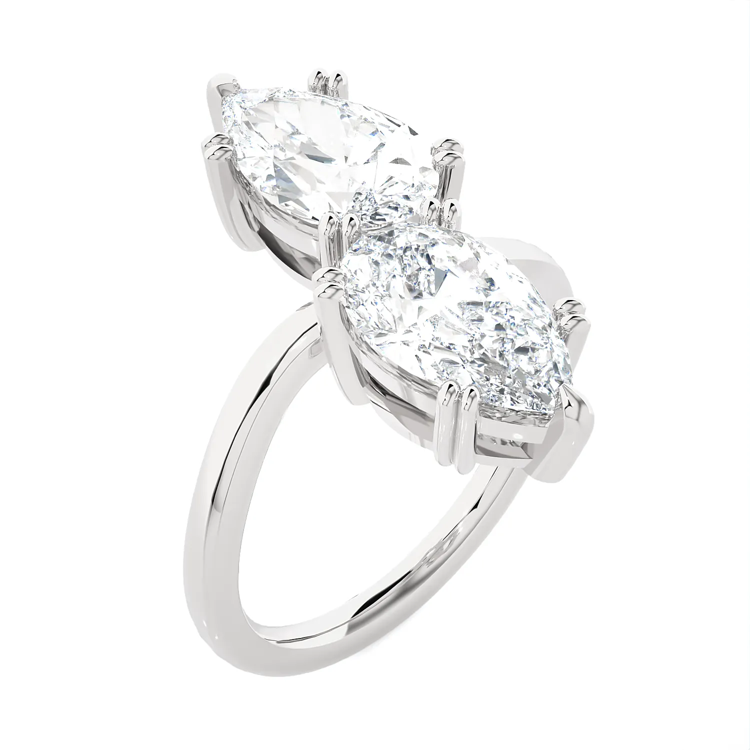 4 ctw Pear-Shaped Lab Grown Diamond Ring