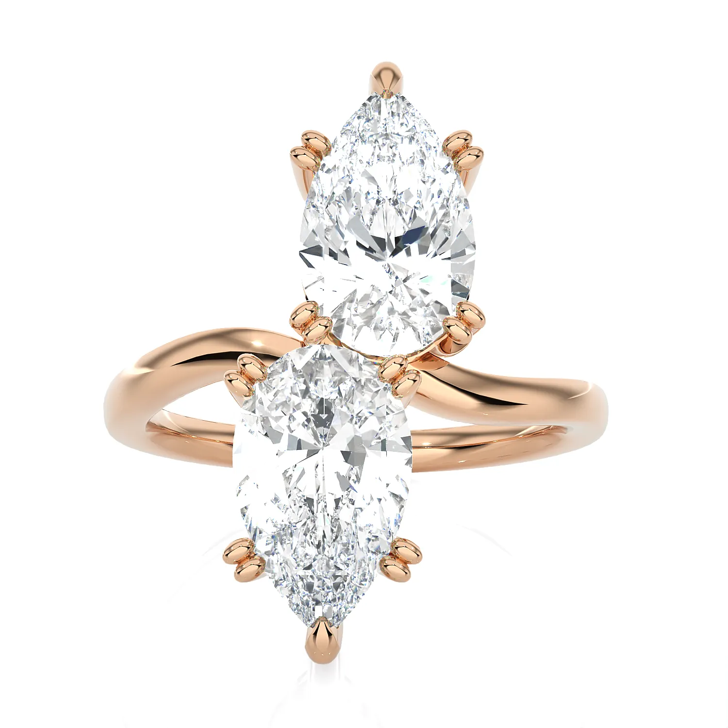 4 ctw Pear-Shaped Lab Grown Diamond Ring