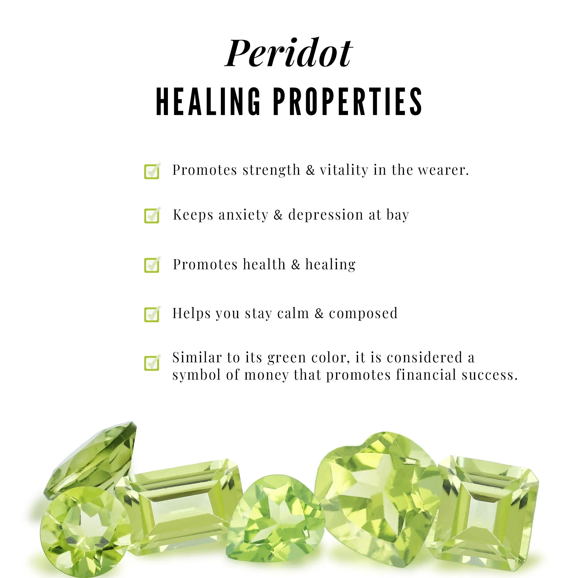 8 MM Heart Shape Peridot Infinity Pendant with Moissanite Accent