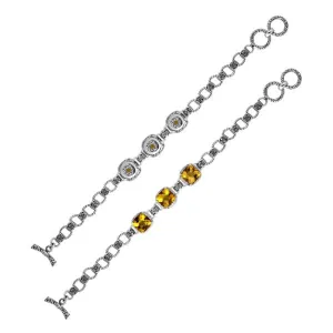 AB-6145-CT Sterling Silver Bracelet With Citrine Q.