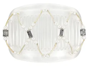 African Butterfly Hair Comb - Beada Tube Clear 32