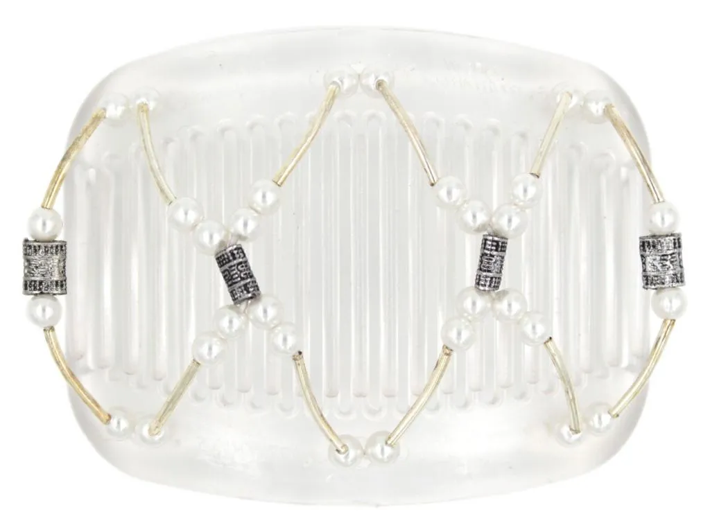 African Butterfly Hair Comb - Beada Tube Clear 32