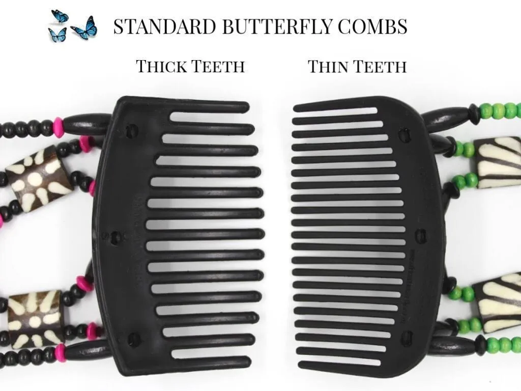 African Butterfly Hair Comb - Tripla Brown 71