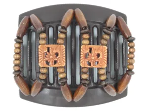 African Butterfly Thick Hair Comb - Dupla Brown 125