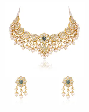 Amita Necklace And Tweesha Tops Polki Set