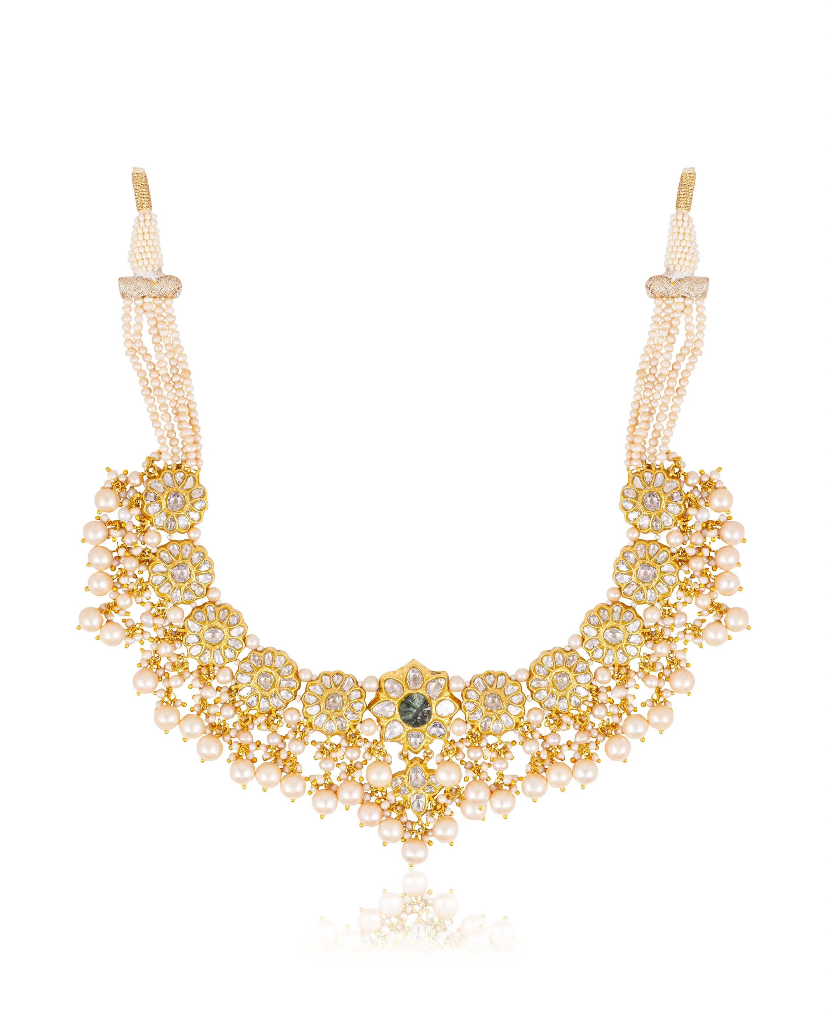 Amita Necklace And Tweesha Tops Polki Set