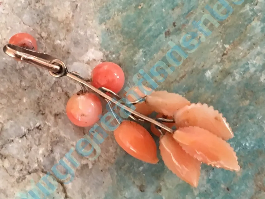 Antique Carved Coral Pendant