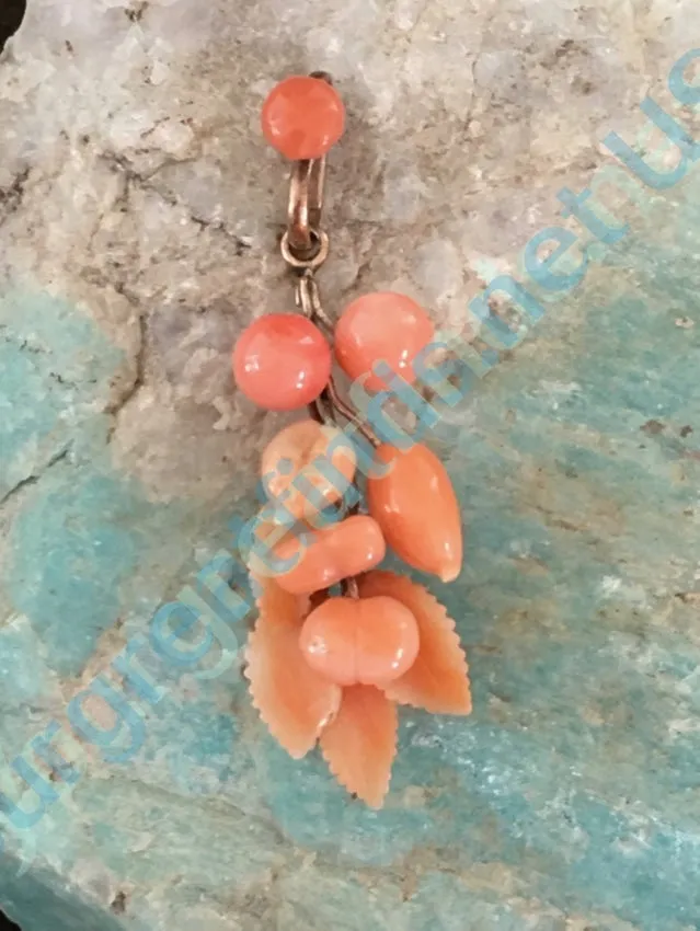 Antique Carved Coral Pendant