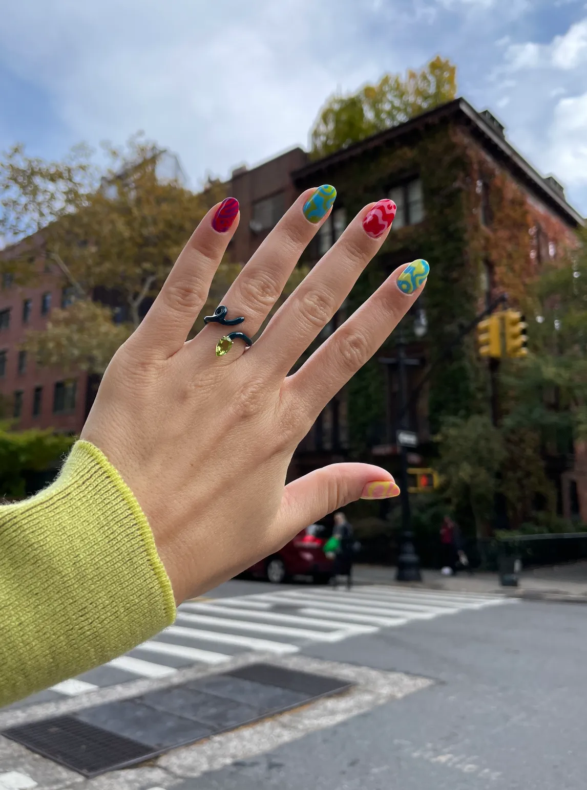 BABY VINE RING ~ IN TEAL