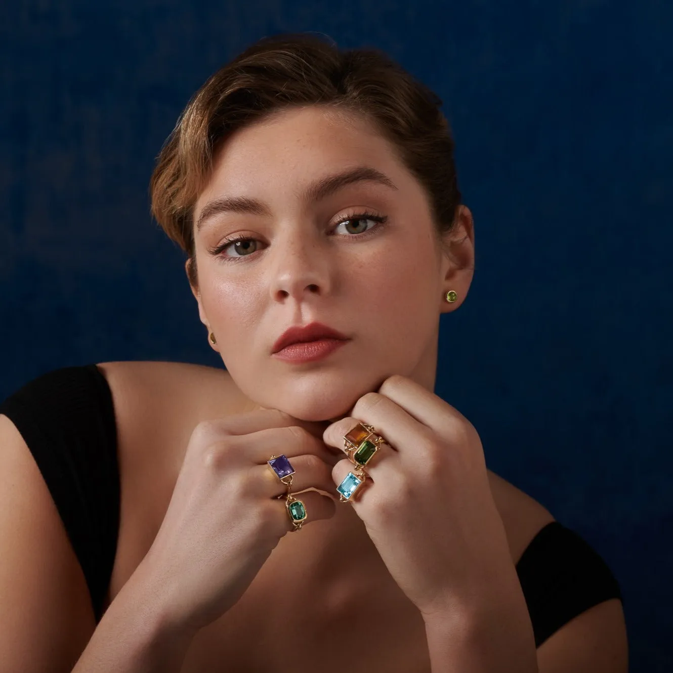 Baguette Ring Yellow Gold - Citrine