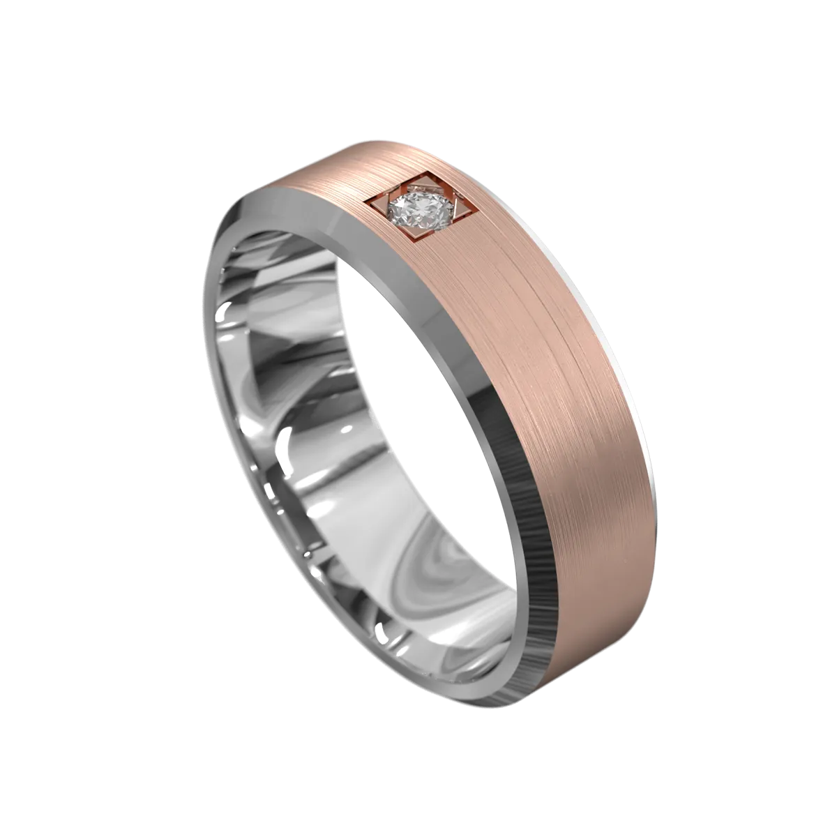 Bevel Princess Cut Diamond Ring
